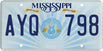 MS license plate AYQ798