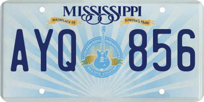 MS license plate AYQ856