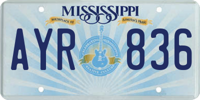 MS license plate AYR836