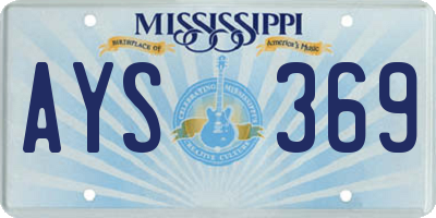 MS license plate AYS369