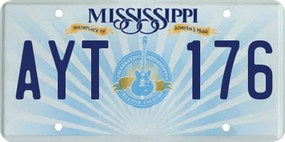 MS license plate AYT176