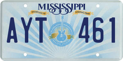 MS license plate AYT461