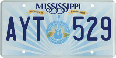 MS license plate AYT529