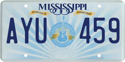 MS license plate AYU459
