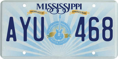 MS license plate AYU468