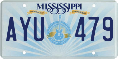 MS license plate AYU479