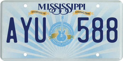 MS license plate AYU588