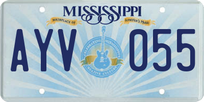 MS license plate AYV055