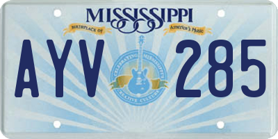 MS license plate AYV285