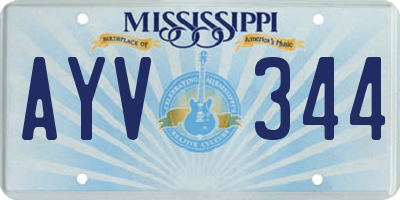 MS license plate AYV344