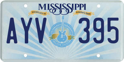 MS license plate AYV395