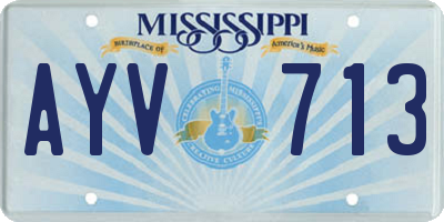 MS license plate AYV713