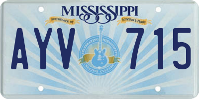 MS license plate AYV715