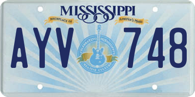 MS license plate AYV748