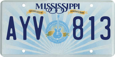 MS license plate AYV813