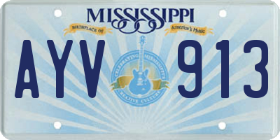 MS license plate AYV913