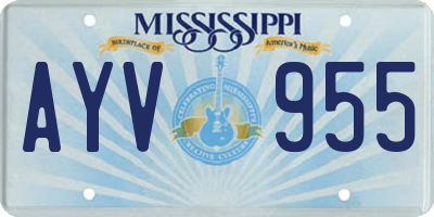 MS license plate AYV955