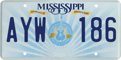 MS license plate AYW186