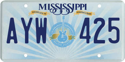 MS license plate AYW425