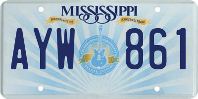 MS license plate AYW861