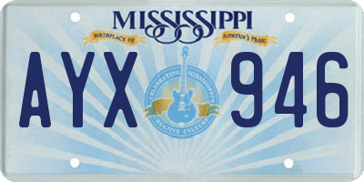 MS license plate AYX946