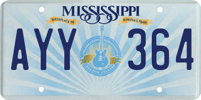 MS license plate AYY364