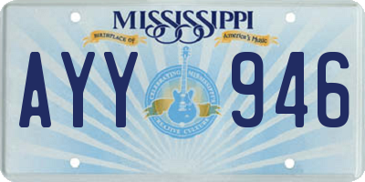MS license plate AYY946