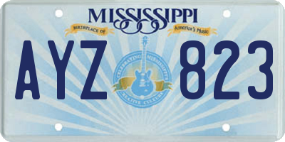 MS license plate AYZ823