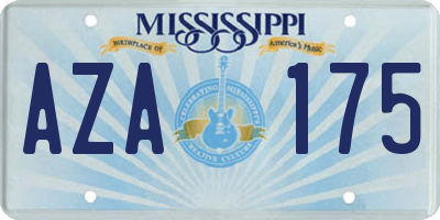 MS license plate AZA175