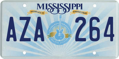 MS license plate AZA264