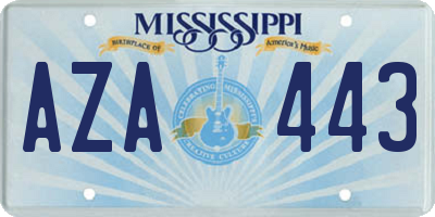 MS license plate AZA443