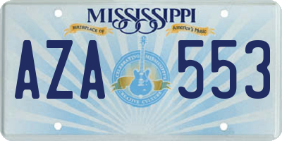 MS license plate AZA553