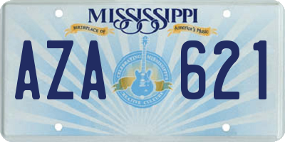 MS license plate AZA621