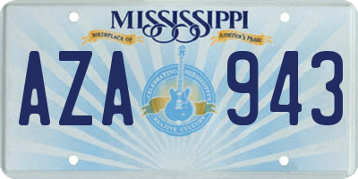 MS license plate AZA943