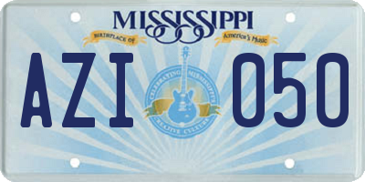 MS license plate AZI050