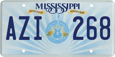 MS license plate AZI268
