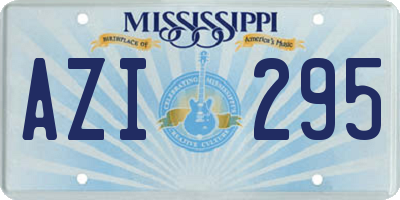MS license plate AZI295