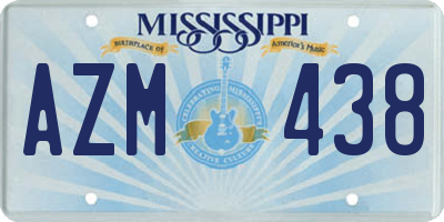 MS license plate AZM438