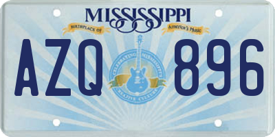 MS license plate AZQ896