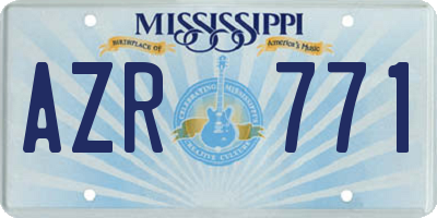 MS license plate AZR771