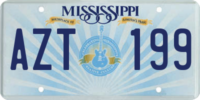 MS license plate AZT199