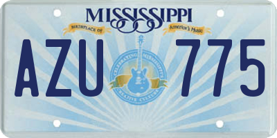 MS license plate AZU775