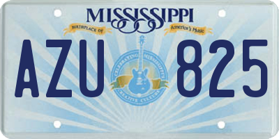 MS license plate AZU825