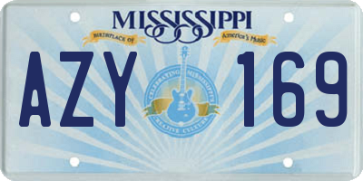 MS license plate AZY169