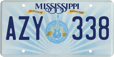 MS license plate AZY338