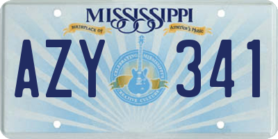 MS license plate AZY341