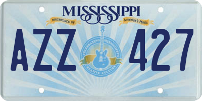 MS license plate AZZ427