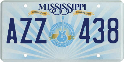 MS license plate AZZ438