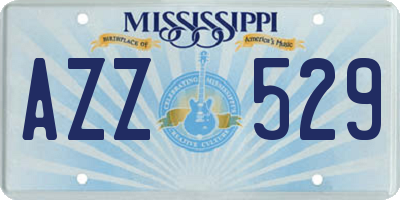 MS license plate AZZ529