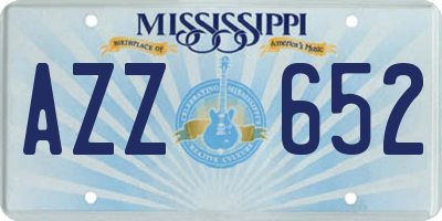 MS license plate AZZ652